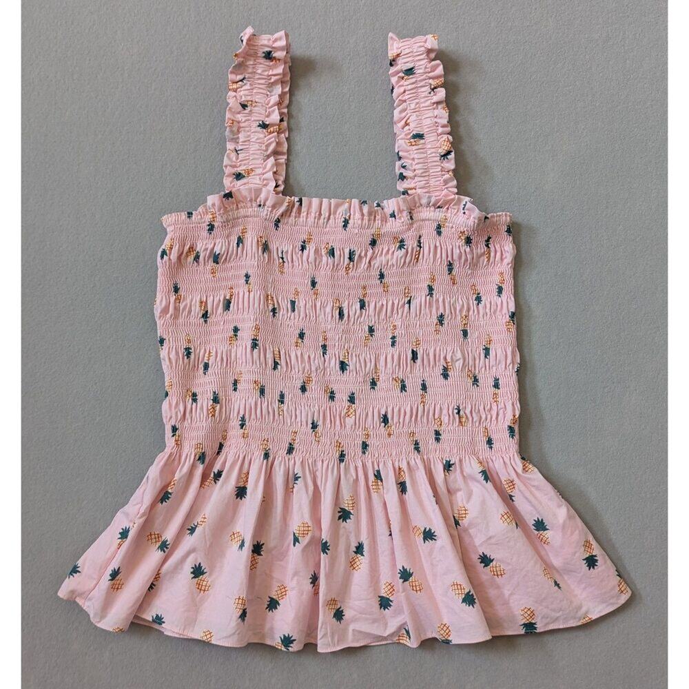 Kate Spade Pineapple Smock Shirt Pink Size M